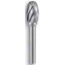 Unikut Oval Shape Aluminium Cut Carbide Burr (1/4 inch Shank - 1/2 inch Head)