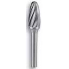 Unikut Tree Shape Radius End Aluminium Cut Carbide Burr (1/4 inch Shank - 1/2 inch Head)