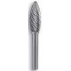 Unikut Flame Shape Double Cut Carbide Burr (1/4 inch Shank - 1/4 inch Head)