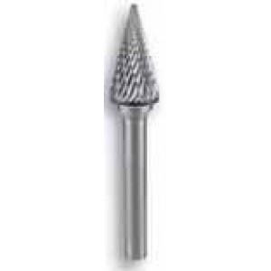 Unikut Cone Shape Double Cut Carbide Burr (1/4 inch Shank - 5/8 inch Head)